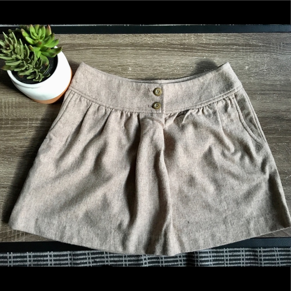 Gap | Women Light Brown Wool Skirt | Size 0 EUC